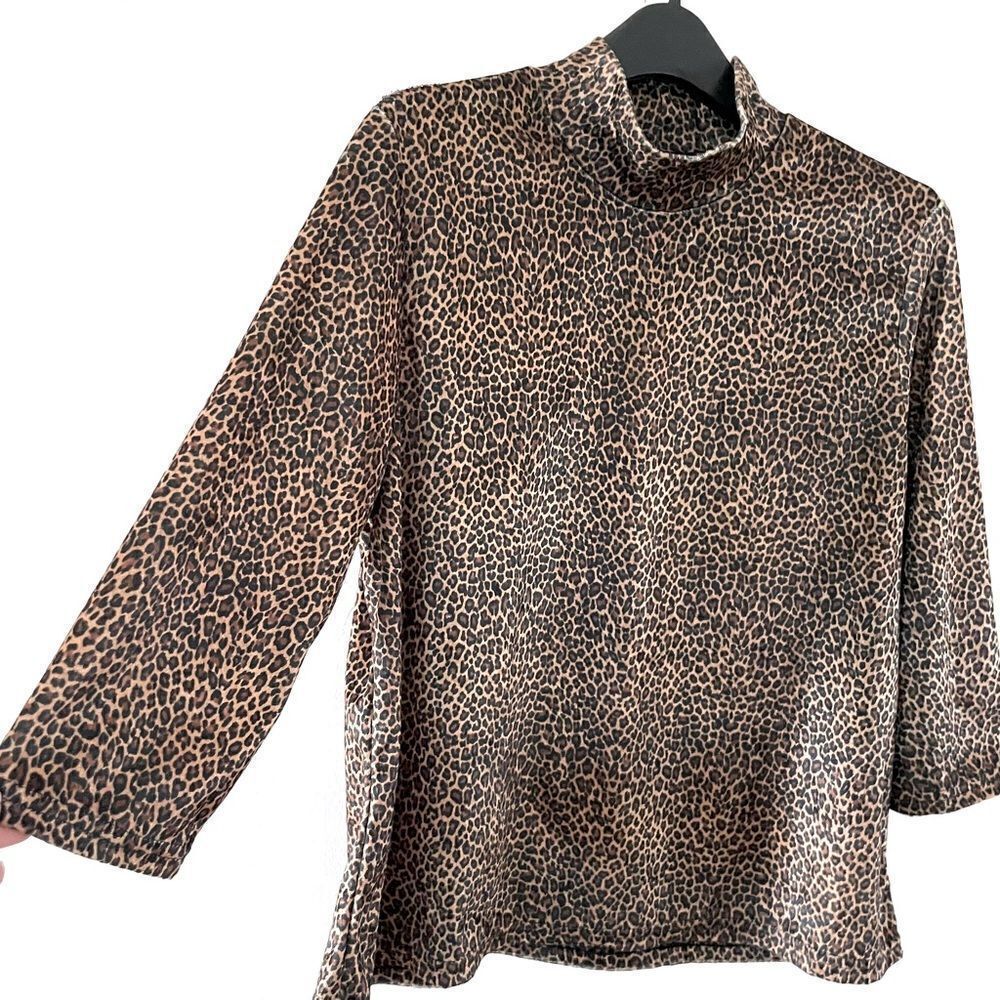 Vintage Velvet Leopard Print Top - Picture 2 of 5